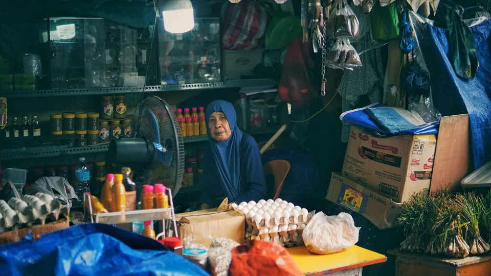 Sạp rau củ tươi